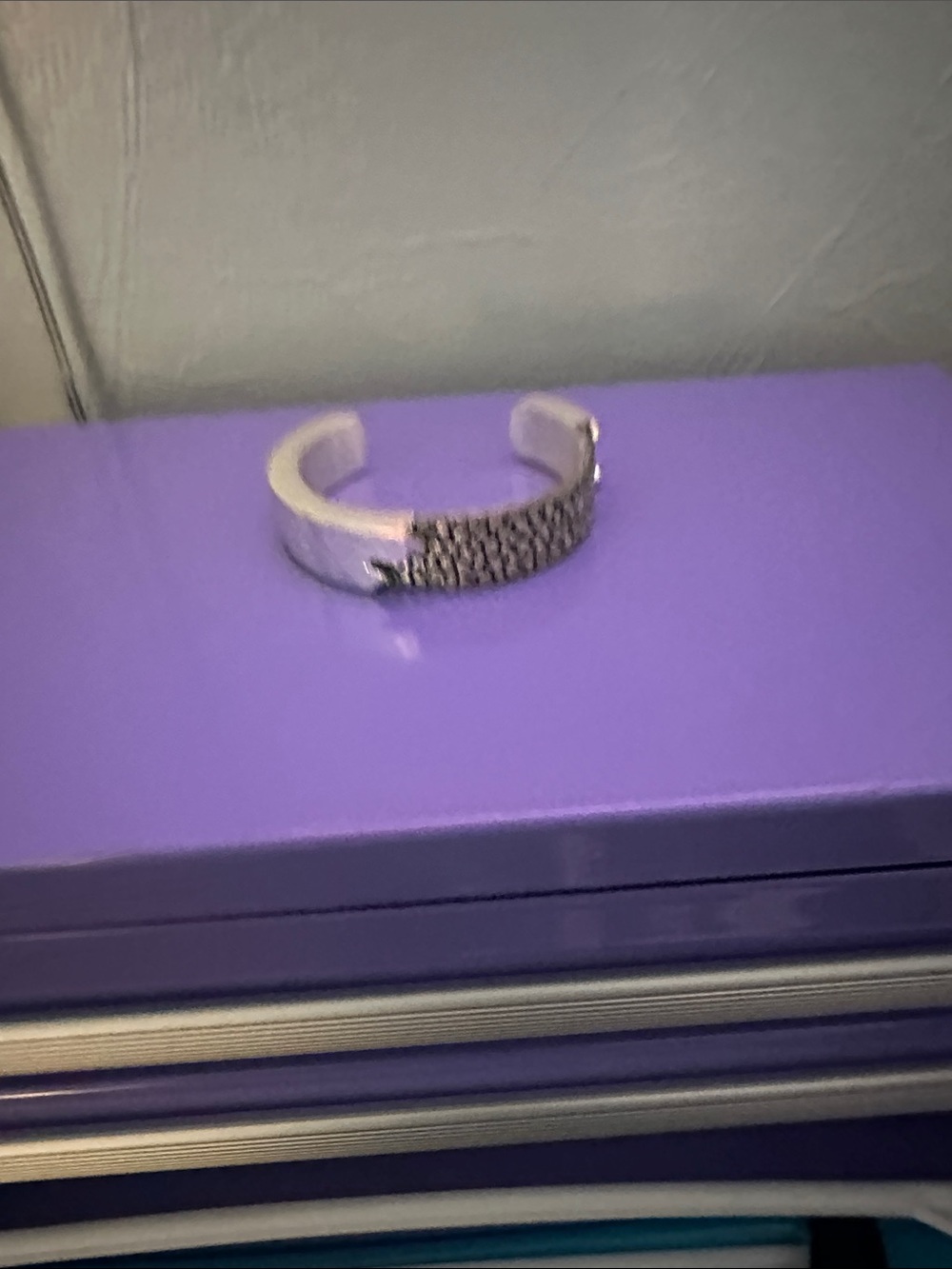 Rustic Cuff Silver Crystal Pavé Cuff